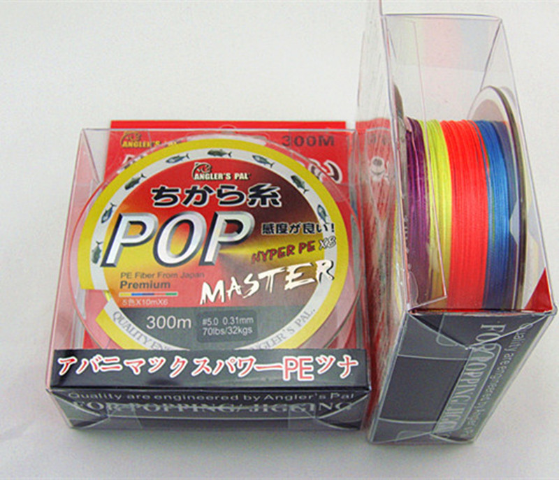 300M Anglers Pal POP MASTER MultiColor X8 multifilament PE 300M Anglers Pal POP MASTER MultiColor X8 multifilament PE