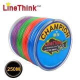 250M GHAMPION LineThink Brand 8Strands Multifilament PE Braided Fishing Line